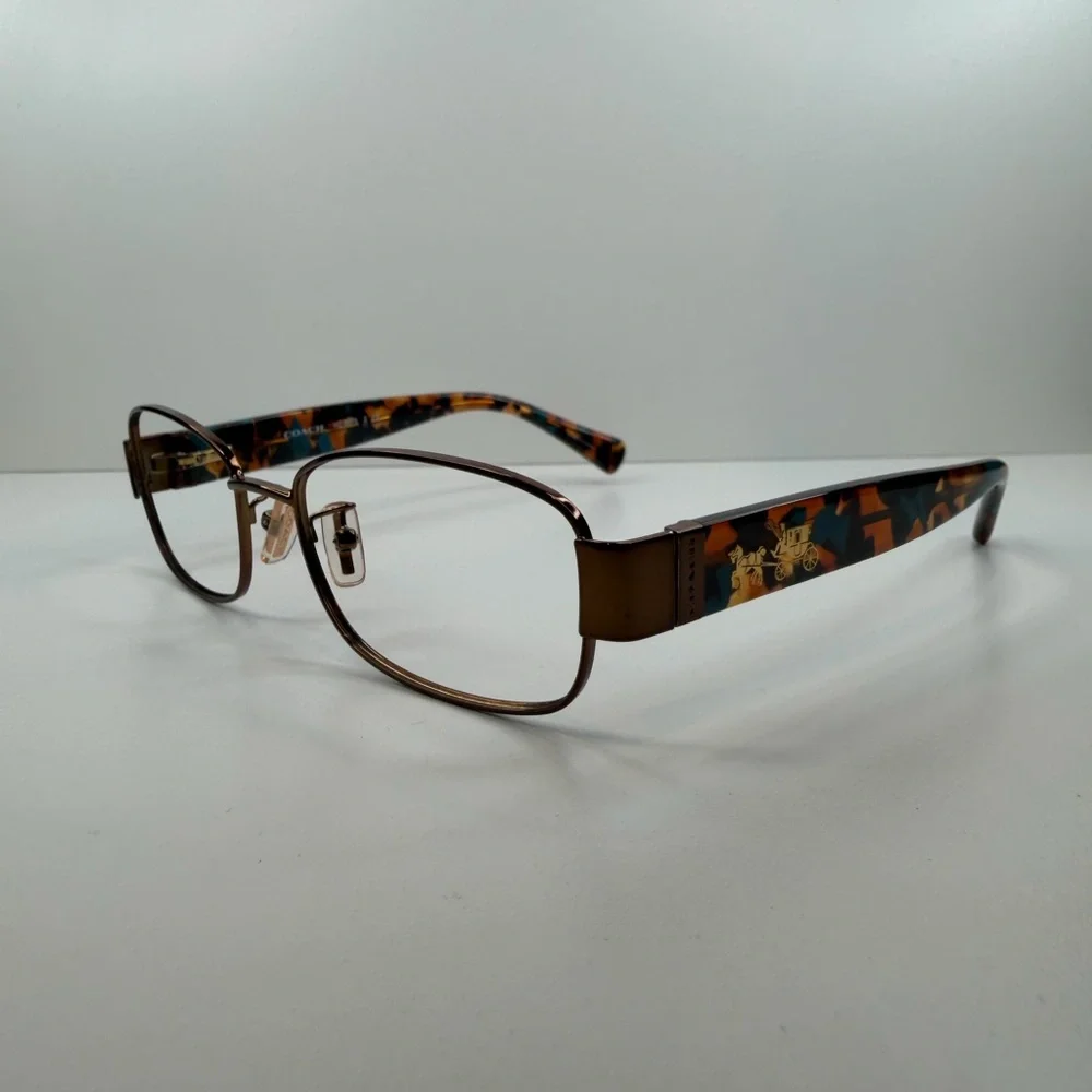 COACH EYEGLASSES HC5075/9244 (DARK BROWN/TEAL CONFETTI) 53•17•135 COACH GLASSES